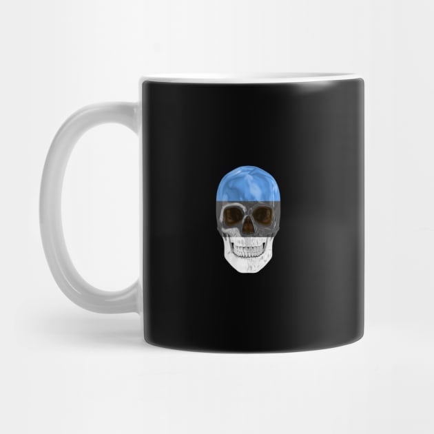 Estonia Flag Skull - Gift for Estonian With Roots From Estonia by Country Flags